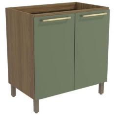 Imagem de Armário de Cozinha Balcão 2 Portas 80cm com Pés M623 Botanic Kappesber