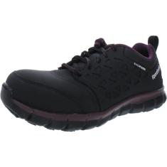 Imagem de Reebok Sapato feminino para trabalho atlético com bico de segurança e amortecimento Sublite Industrial, Preto, 5 Wide
