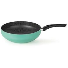 Imagem de Frigideira Wok 28 Centímetros com Cabo Menta Aluminio Antiaderente Linha Color Multiflon