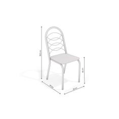 Imagem de Conjunto 4 Cadeiras Metal Holanda Kappesberg Cromado/Capuccino