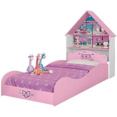 Cama Infantil Casa de Boneca com Cama Auxiliar e Luz/LED Pura