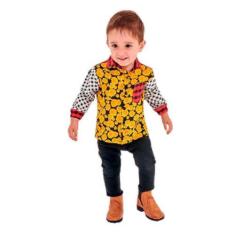Imagem de Roupa Festa Junina Menino Bebe Camisa Xadrez de Frio - Fantasias Carol