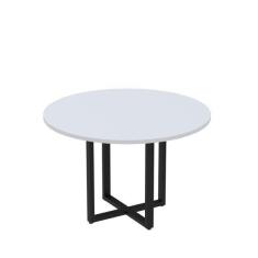 Imagem de Mesa De Reuni o Redonda 100cm Mrr1100p25tub Cinza/preto