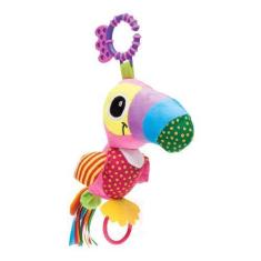 Imagem de Brinquedo Chocalho De Bebê Mordedor Pelúcia Tucano Zuzu Buba, Rosa