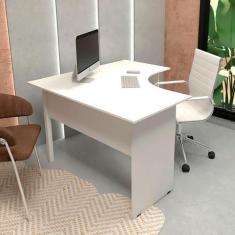 Imagem de Mesa Escrivaninha em L 120cm x 60cm Pés Painel F5 Office - F5 Office G