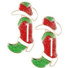 Imagem de JMHACHY Brincos de Natal para mulheres - Brincos de enfeite de Natal fofos e engraçados, presente festivo de festas de Natal para meninas, Medium, Zinco, Sem pedra preciosa