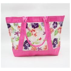 Imagem de Bolsa Feminina De Malha Transparente De Ombro Moda Praia - oem, Flor v