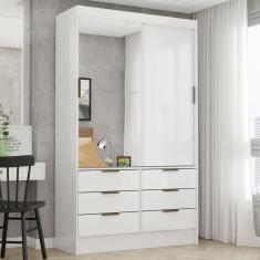 Imagem de Guarda-roupa Sevilha 2 Portas 6 Gavetas Branco - Carioca Móveis