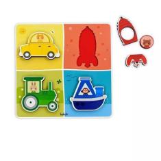 Imagem de Quebra Cabeça De Encaixe Transportes  - Brinquedo Educativo  Pedagógic