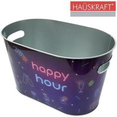 Imagem de Champanheira/Balde De Gelo De Metal Oval Happy Hour - Hauskraft