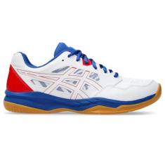 Imagem de ASICS Tênis masculino Gel-RENMA Indoor Court, 42, branco/vermelho clássico