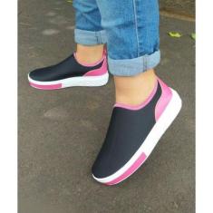 Imagem de Tenis Shoes Snaiker Tenis Meia Leve Caminhada Academia Slip-On Pto C/P
