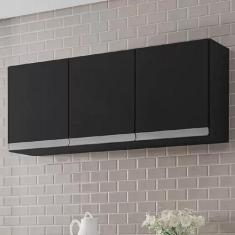 Imagem de Armário De Cozinha Aéreo Andréia 120Mt Preto Ajl