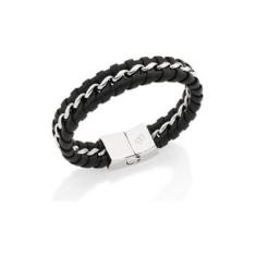 Imagem de Pulseira Rommanel Masculina De Couro Trançado 250283