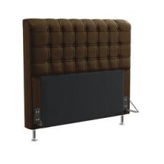 Imagem de Cabeceira Estofada Para Cama Box Dama 140 Para Cama de Casal Sued Marrom Aradecor