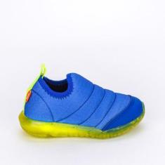 Imagem de Tênis Infantil De Luz Kidy Flex Calce Fácil Azul E Neon