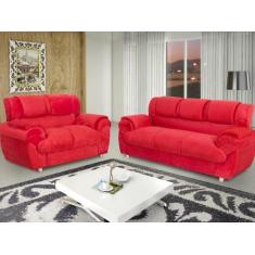 Imagem de Conjunto De Sofa 2X3 Lugares Vermelho - Boareto - 7025