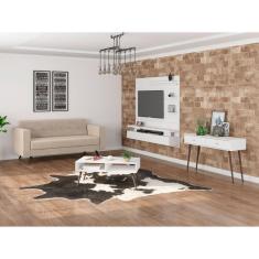 Imagem de Sofá de Canto 3 Lugares Vitrola Montreal Bege