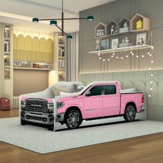 Imagem de Cama Camionete Infantil Solteiro 100% Mdf Reforçada 193X91cm - Sambare