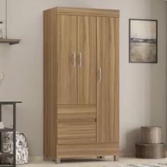 Imagem de Guarda Roupa Solteiro 3 Portas E 2 Gavetas Castro Amêndola Touch