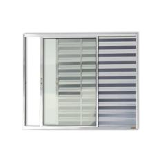 Imagem de Janela De Aluminio Veneziana De Correr 120x120cm 3 Folhas Com