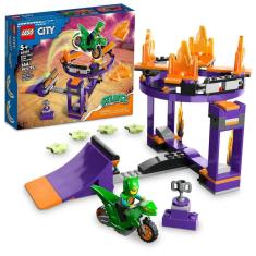 Imagem de Kit de construção lego City Stuntz Stunt Ramp com basquete 60359