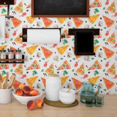 Imagem de Papel De Parede Adesivo Pizza N013290 Rolo 0,58X3M