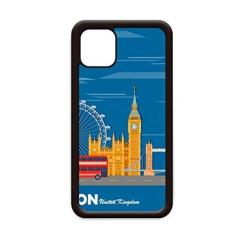 Imagem de London Eye Double Decker Buses Graffiti para iPhone 12 Pro Max Capa para Apple Mini Mobile Case