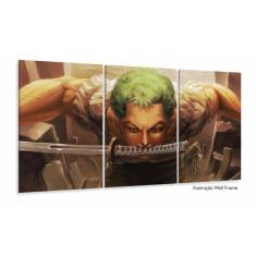 Imagem de Quadro Roronoa Zoro Mosaico Espadachin One Piece 120x60 3 pe