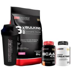 Imagem de Kit Hipercalórico 6 Six Bulking 6Kg+ Power Creatina 100G - Bodybuilder