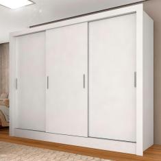 Imagem de Guarda Roupa Casal Layla 3 Portas Branco - Moveis Arapongas