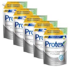 Imagem de Kit 5 Refil Sabonete Líquido Protex Limpeza Profunda 900ml