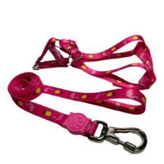 Imagem de Coleira Peitoral Cães Super Premium Seda 15 Mm - Rosa Nº3 - Nica Pet