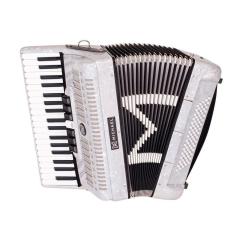 Imagem de Acordeon Michael 80Bx Acm8007 7/2 37 7 Registros Pwh Branco Perola