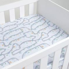 Imagem de Lençol Berço Papi Elástico Algodão Americano Pista de Carros