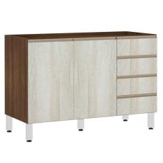 Imagem de Balcão De Pia Sem Tamp 120cm Jade Com Legno Crema