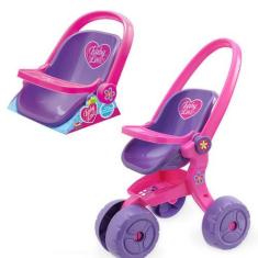 Imagem de Carrinho De Boneca + Bebe Conforto Bebe Baby Love Usual - Usual Brinqu