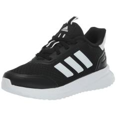Imagem de adidas Tênis infantil unissex X_PLR, Preto/branco/preto, 15
