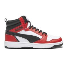 Imagem de PUMA Tênis masculino Rebound Layup Lo, Puma Branco/Puma preto e vermelho, 42
