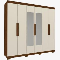 Imagem de Guarda Roupa Roupeiro Gelius Império 06 Portas 02 Gavetas Com Espelho