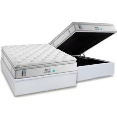 Imagem de Cama Box Baú Casal: Colchão Molas Ensacadas Plumatex Masterpocket  Con