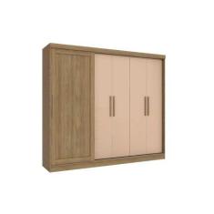 Imagem de Guarda Roupa Casal Flex 5 Portas e 4 Gavetas N564 Nogueira/Macadamia -