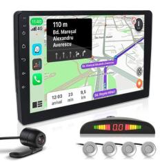 Imagem de Kit Multimídia 9 Polegadas + Câmera Ré + Sensor Ré Prata Nissan Tiida 