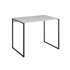 Imagem de Escrivaninha Industrial Base Ferro Preto Tampo Mdp Branco 110x50