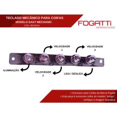 Imagem de Teclado Mecânico para Coifas Fogatti com Modelo Easy Mechanic