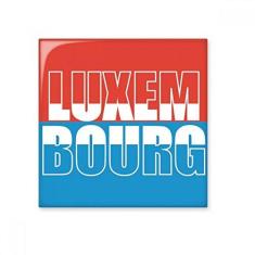 Imagem de Decalque brilhante de ejo de cerâmica com nome da bandeira de Luxemburgo