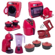 Imagem de Brinquedo Chefe Cozinha Panela Fogão Roupa Louça 18Pç - Altimar