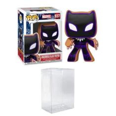 Imagem de Funko Pop! Marvel: Pantera Negra de Gengibre com Protetor Pop EcoTek