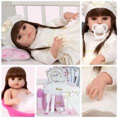 Imagem de Boneca Reborn Realista Laura 20 Itens Envio Imediato - Cegonha Reborn