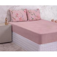 Imagem de Lençol Plush Estampado Bella Enxovais Solteiro 2 Peças